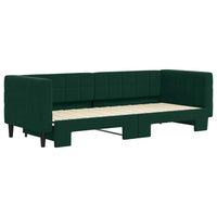 Divano Letto con Letto Estraibile-Sofa Letto-Daybed Verde Scuro 80x200cm Velluto 537950