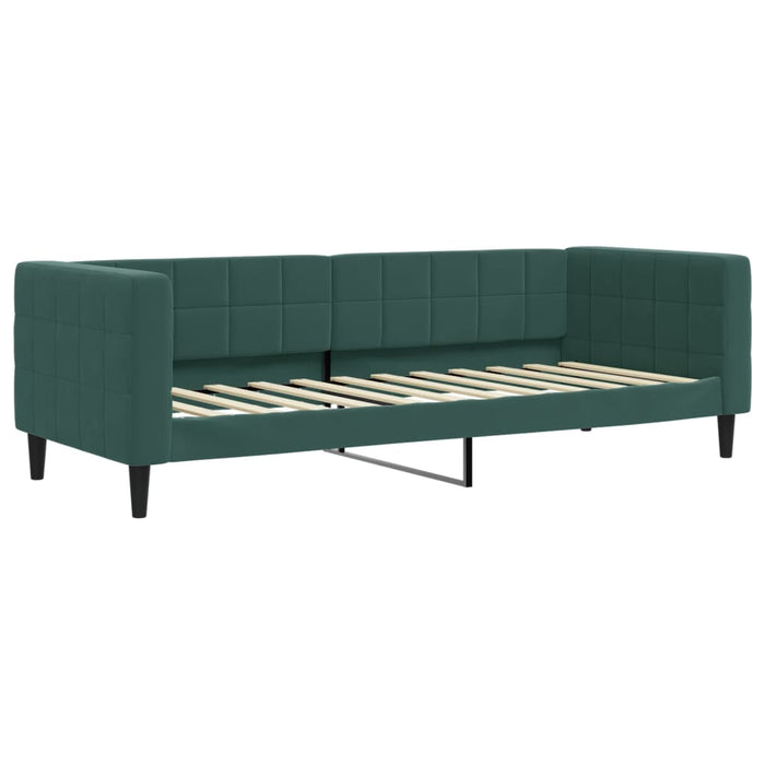 Divano Letto con Letto Estraibile Verde Scuro 80x200cm Velluto