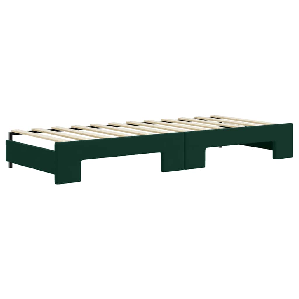 Divano Letto con Letto Estraibile-Sofa Letto-Daybed Verde Scuro 80x200cm Velluto 537950