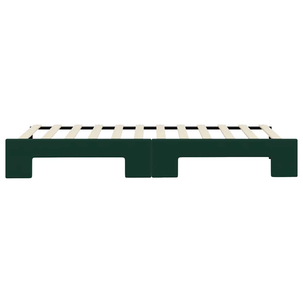 Divano Letto con Letto Estraibile-Sofa Letto-Daybed Verde Scuro 80x200cm Velluto 537950