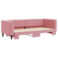 Divano Letto con Letto Estraibile-Sofa Letto-Daybed Rosa 80x200 cm in Velluto 199775