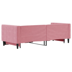 Divano Letto con Letto Estraibile-Sofa Letto-Daybed Rosa 80x200 cm in Velluto 199775