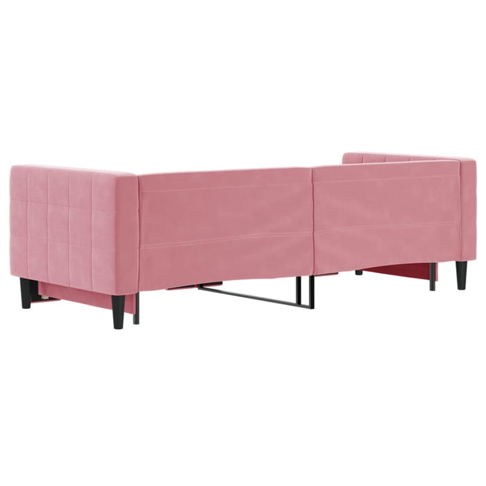 Divano Letto con Letto Estraibile-Sofa Letto-Daybed Rosa 80x200 cm in Velluto 199775