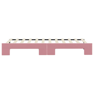 Divano Letto con Letto Estraibile-Sofa Letto-Daybed Rosa 80x200 cm in Velluto 199775