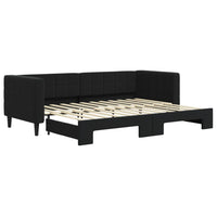Divano Letto con Letto Estraibile Nero 80x200 cm in Vellutocod mxl 82676