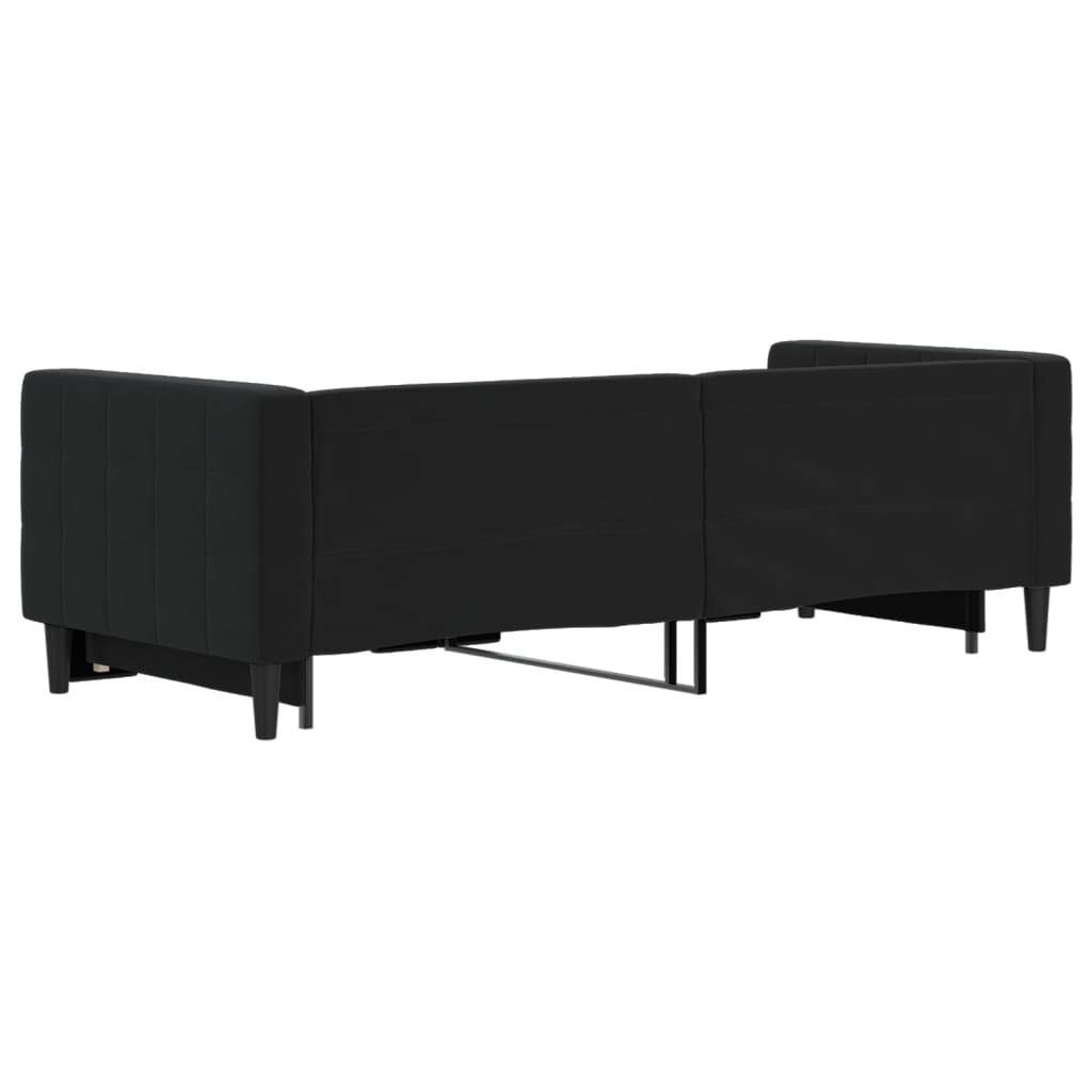 Divano Letto con Letto Estraibile Nero 80x200 cm in Velluto 3196688
