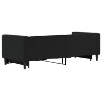 Divano Letto con Letto Estraibile Nero 80x200 cm in Velluto 3196688