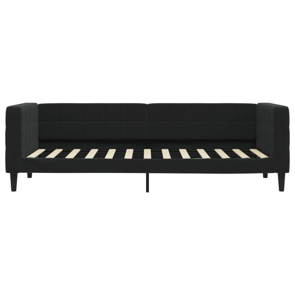 Divano Letto con Letto Estraibile-Sofa Letto-Daybed Nero 80x200 cm in Velluto 310589