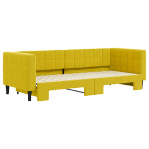 Divano Letto con Letto Estraibile Giallo 80x200 cm in Vellutocod mxl 106596