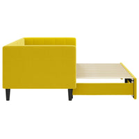 Divano Letto con Letto Estraibile Giallo 80x200 cm in Velluto 3196689