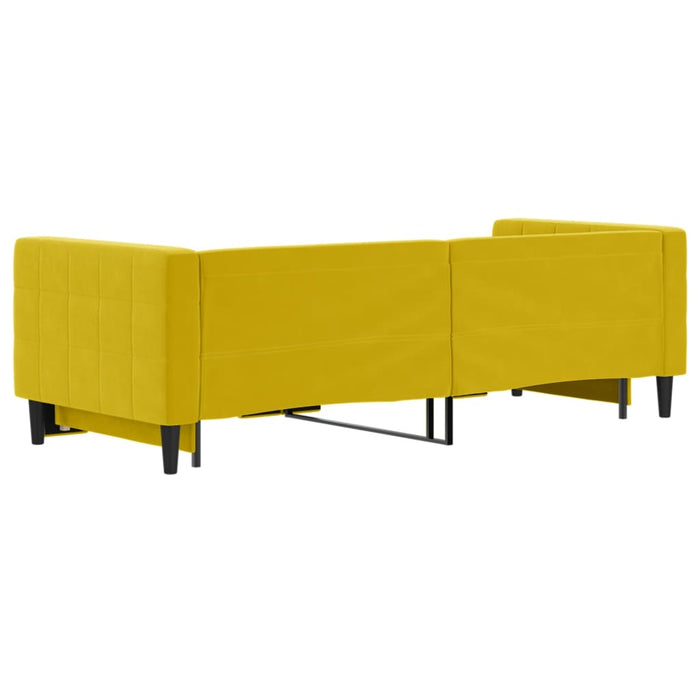 Divano Letto con Letto Estraibile Giallo 80x200 cm in Velluto 3196689