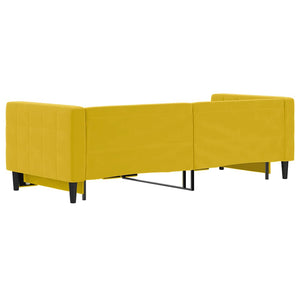 Divano Letto con Letto Estraibile-Sofa Letto-Daybed Giallo 80x200 cm in Velluto 622487