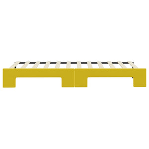 Divano Letto con Letto Estraibile Giallo 80x200 cm in Velluto 3196689