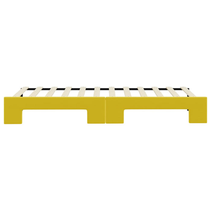 Divano Letto con Letto Estraibile Giallo 80x200 cm in Velluto 3196689