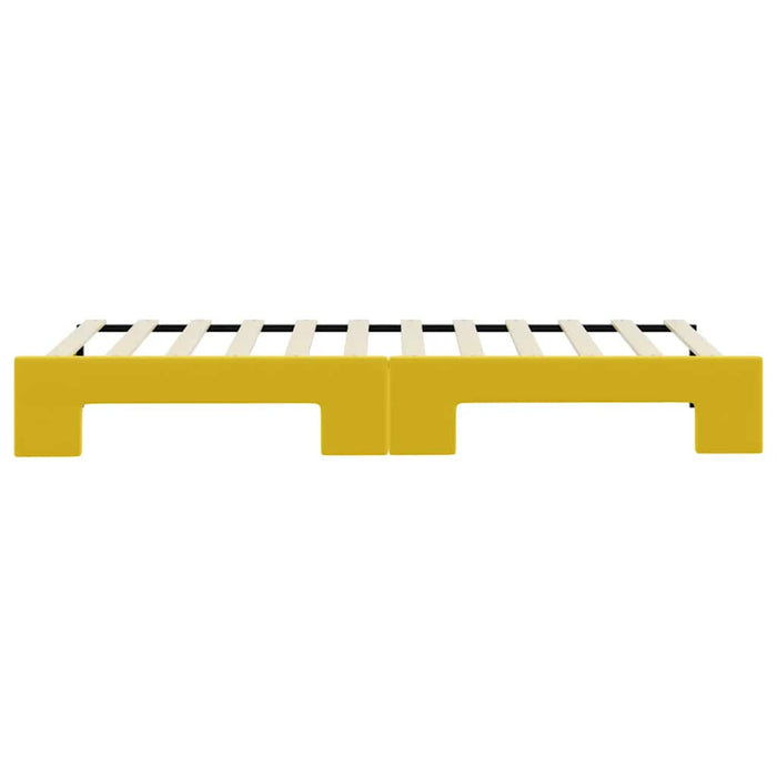 Divano Letto con Letto Estraibile-Sofa Letto-Daybed Giallo 80x200 cm in Velluto 622487