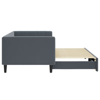 Divano Letto con Letto Estraibile Grigio Scuro 90x200cm Velluto 3196692