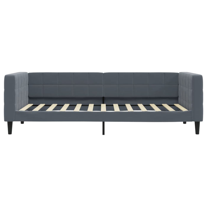 Divano Letto con Letto Estraibile-Sofa Letto-Daybed Grigio Scuro 90x200cm Velluto 728114