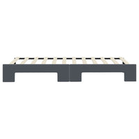 Divano Letto con Letto Estraibile Grigio Scuro 90x200cm Velluto 3196692