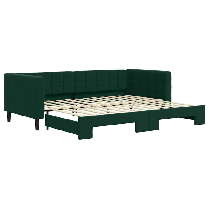 Divano Letto con Letto Estraibile-Sofa Letto-Daybed Verde Scuro 90x200cm Velluto 810199