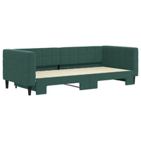 Divano Letto con Letto Estraibile Verde Scuro 90x200cm Vellutocod mxl 130598