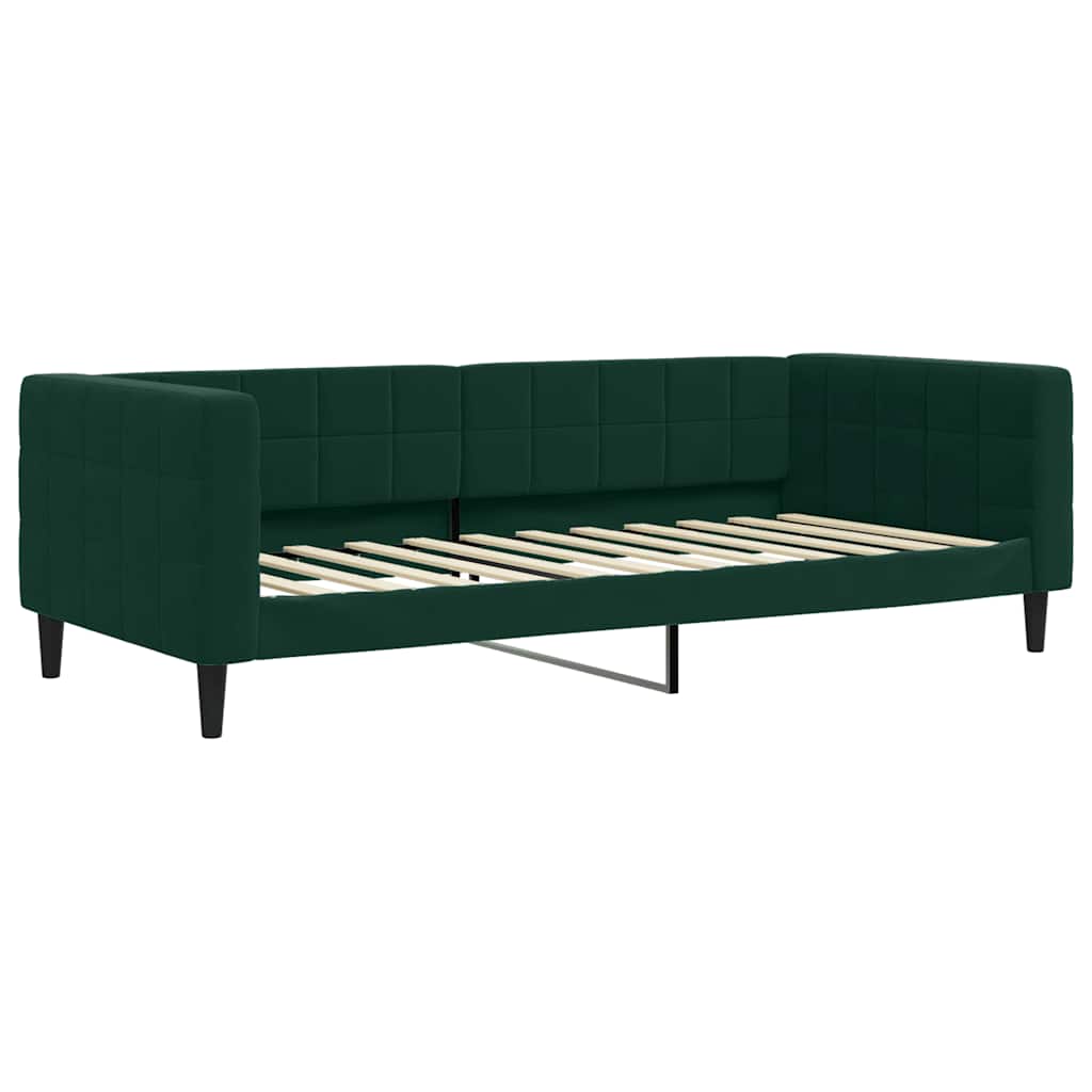Divano Letto con Letto Estraibile-Sofa Letto-Daybed Verde Scuro 90x200cm Velluto 810199