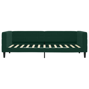 Divano Letto con Letto Estraibile-Sofa Letto-Daybed Verde Scuro 90x200cm Velluto 810199