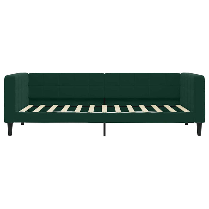 Divano Letto con Letto Estraibile-Sofa Letto-Daybed Verde Scuro 90x200cm Velluto 810199