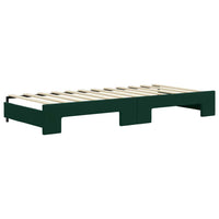 Divano Letto con Letto Estraibile-Sofa Letto-Daybed Verde Scuro 90x200cm Velluto 810199