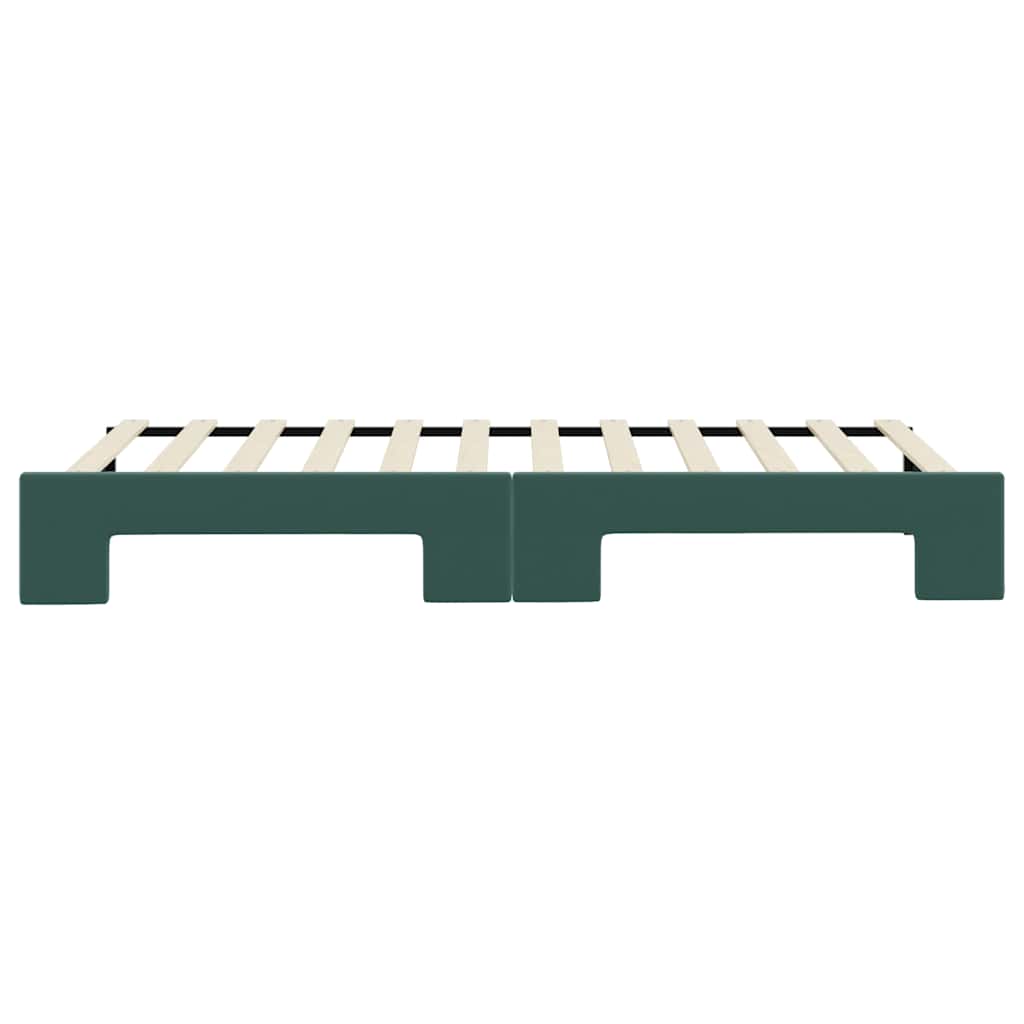 Divano Letto con Letto Estraibile-Sofa Letto-Daybed Verde Scuro 90x200cm Velluto 810199