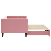 Divano Letto con Letto Estraibile Rosa 90x200 cm in Velluto 3196694