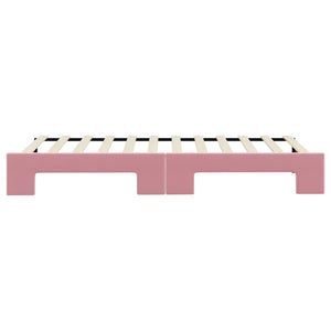 Divano Letto con Letto Estraibile-Sofa Letto-Daybed Rosa 90x200 cm in Velluto 641966