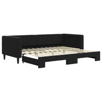 vidaXL Divano Letto con Letto Estraibile Nero 90x200 cm in Velluto