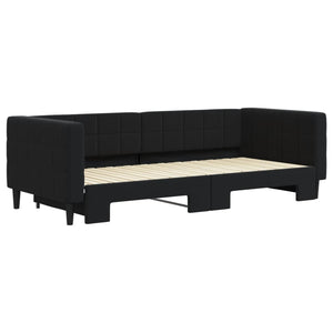 vidaXL Divano Letto con Letto Estraibile Nero 90x200 cm in Velluto