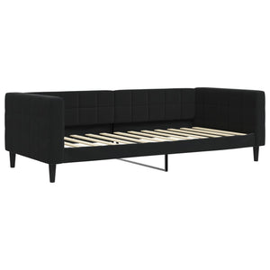 Divano Letto con Letto Estraibile-Sofa Letto-Daybed Nero 90x200 cm in Velluto 473115