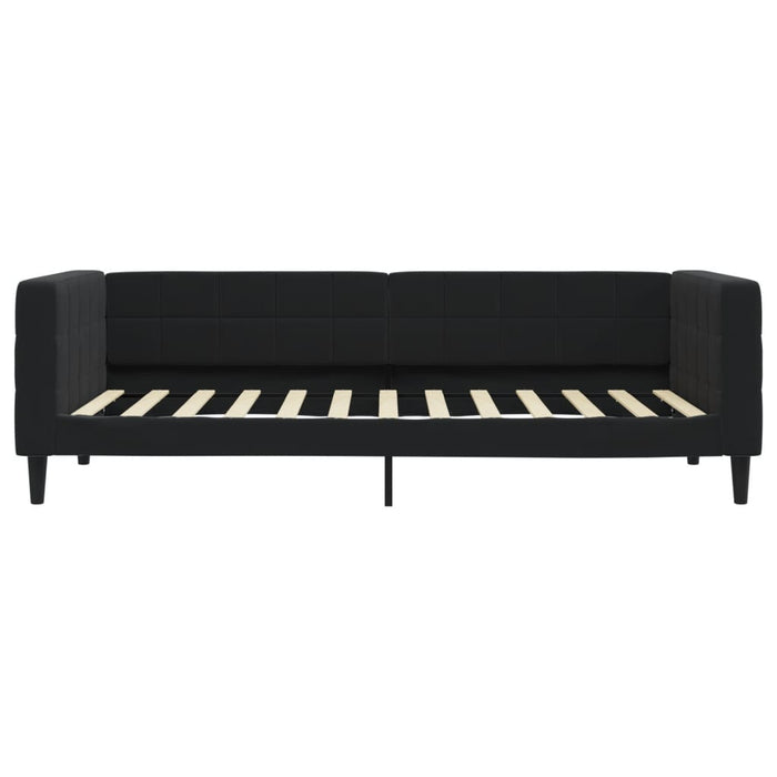 Divano Letto con Letto Estraibile-Sofa Letto-Daybed Nero 90x200 cm in Velluto 473115