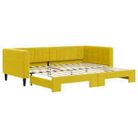 Divano Letto con Letto Estraibile Giallo 90x200 cm in Vellutocod mxl 106601