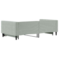 Divano Letto con Letto Estraibile Grigio Chiaro 100x200 Velluto 3196698