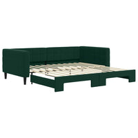 Divano Letto con Letto Estraibile-Sofa Letto-Daybed Verde Scuro 100x200cm Velluto 482096