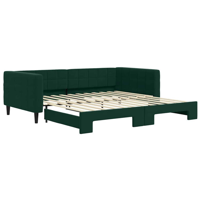 Divano Letto con Letto Estraibile-Sofa Letto-Daybed Verde Scuro 100x200cm Velluto 482096