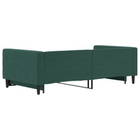 Divano Letto con Letto Estraibile Verde Scuro 100x200cm Velluto