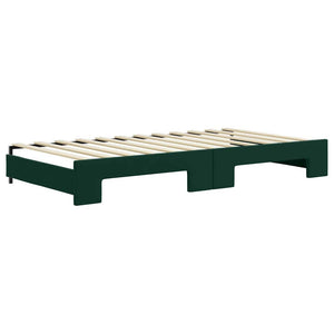 Divano Letto con Letto Estraibile-Sofa Letto-Daybed Verde Scuro 100x200cm Velluto 482096