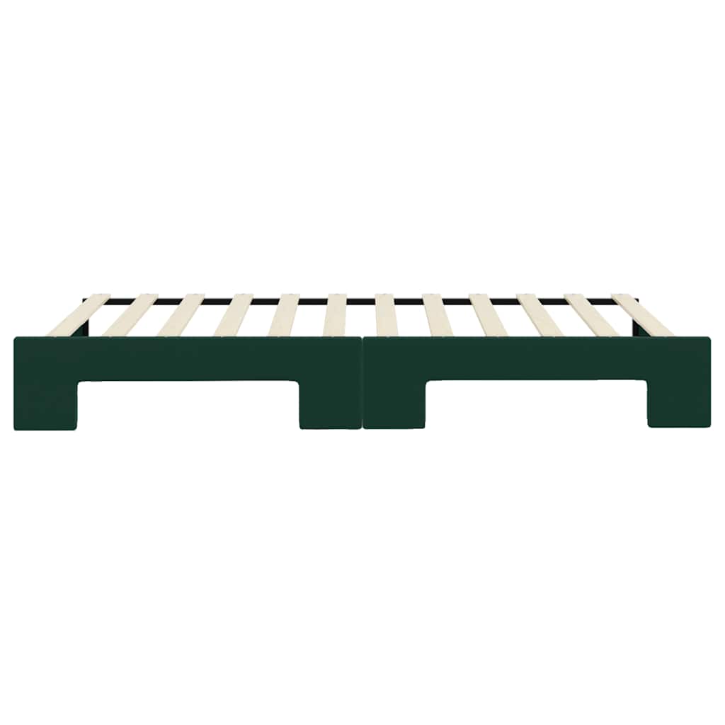 Divano Letto con Letto Estraibile-Sofa Letto-Daybed Verde Scuro 100x200cm Velluto 482096