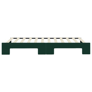 Divano Letto con Letto Estraibile-Sofa Letto-Daybed Verde Scuro 100x200cm Velluto 482096
