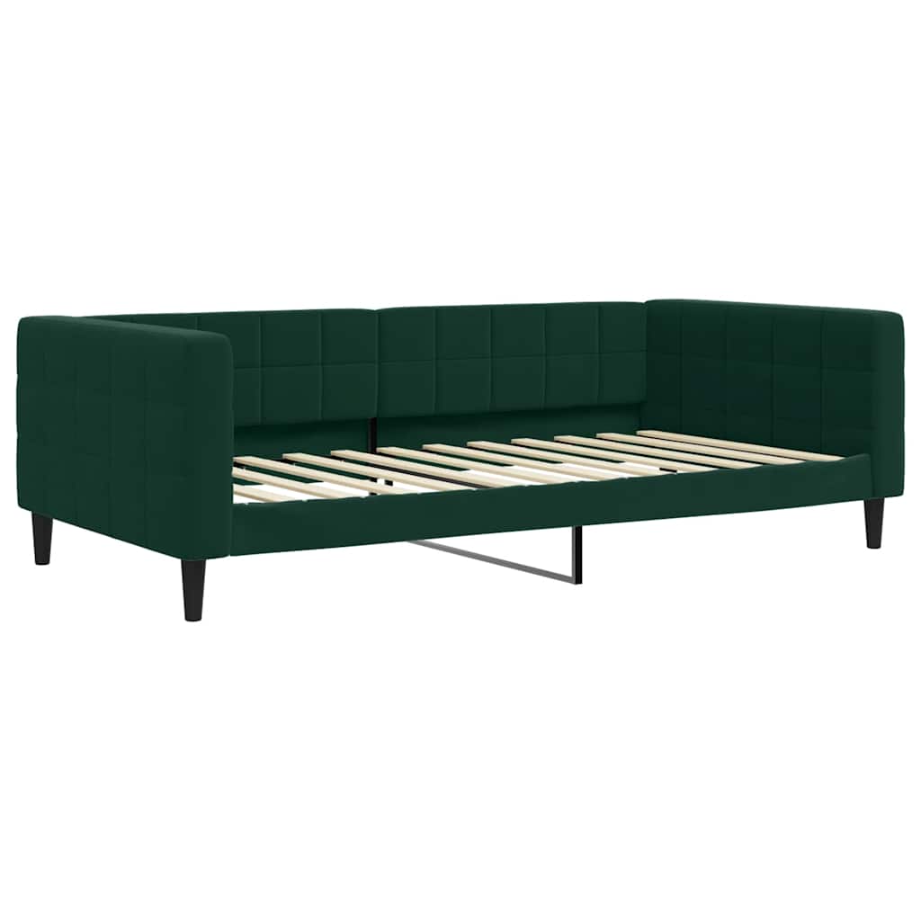 Divano Letto con Letto Estraibile-Sofa Letto-Daybed Verde Scuro 100x200cm Velluto 482096