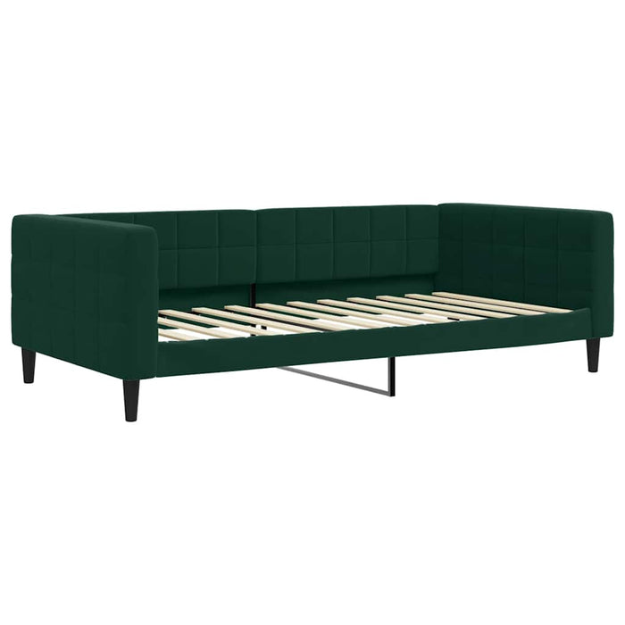 Divano Letto con Letto Estraibile-Sofa Letto-Daybed Verde Scuro 100x200cm Velluto 482096