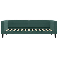 Divano Letto con Letto Estraibile Verde Scuro 100x200cm Velluto 3196700