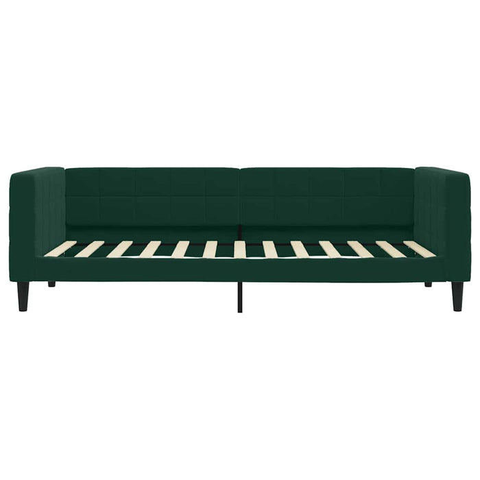 Divano Letto con Letto Estraibile-Sofa Letto-Daybed Verde Scuro 100x200cm Velluto 482096