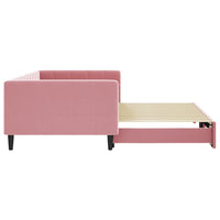 Divano Letto con Letto Estraibile Rosa 100x200 cm in Velluto 3196701