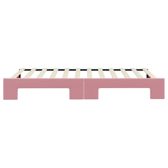 Divano Letto con Letto Estraibile Rosa 100x200 cm in Velluto 3196701