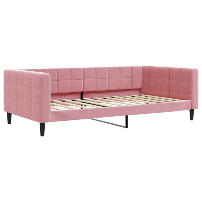 Divano Letto con Letto Estraibile-Sofa Letto-Daybed Rosa 100x200 cm in Velluto 293888